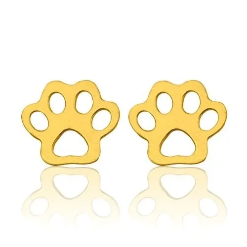 Złote kolczyki łapki