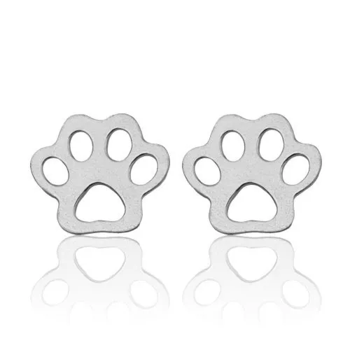 Srebrne kolczyki łapki