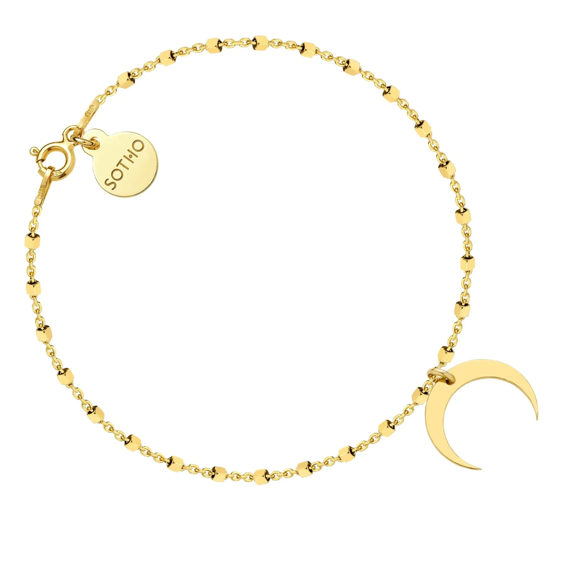 Złota bransoletka z księżycem