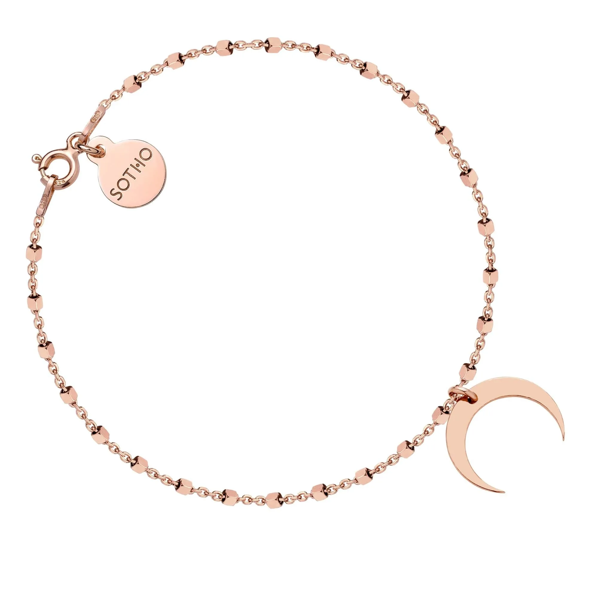 Bransoletka z księżycem z różowego złota