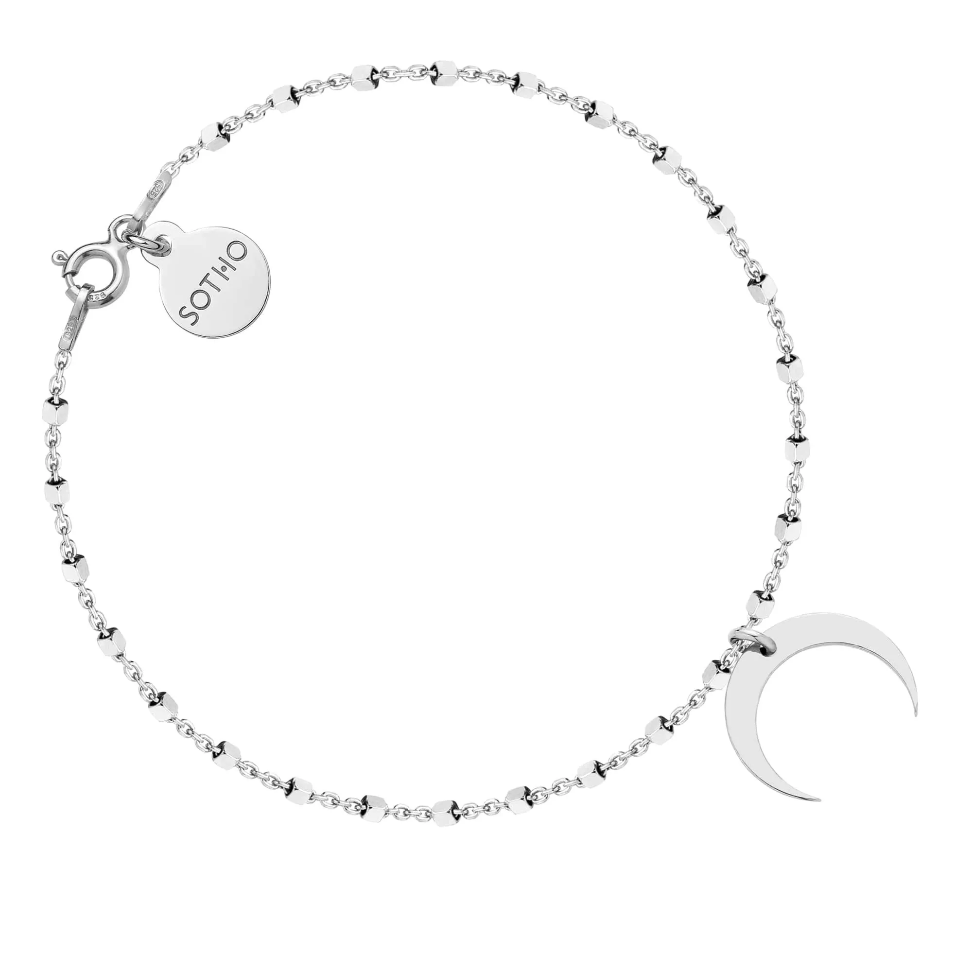 Srebrna bransoletka z księżycem