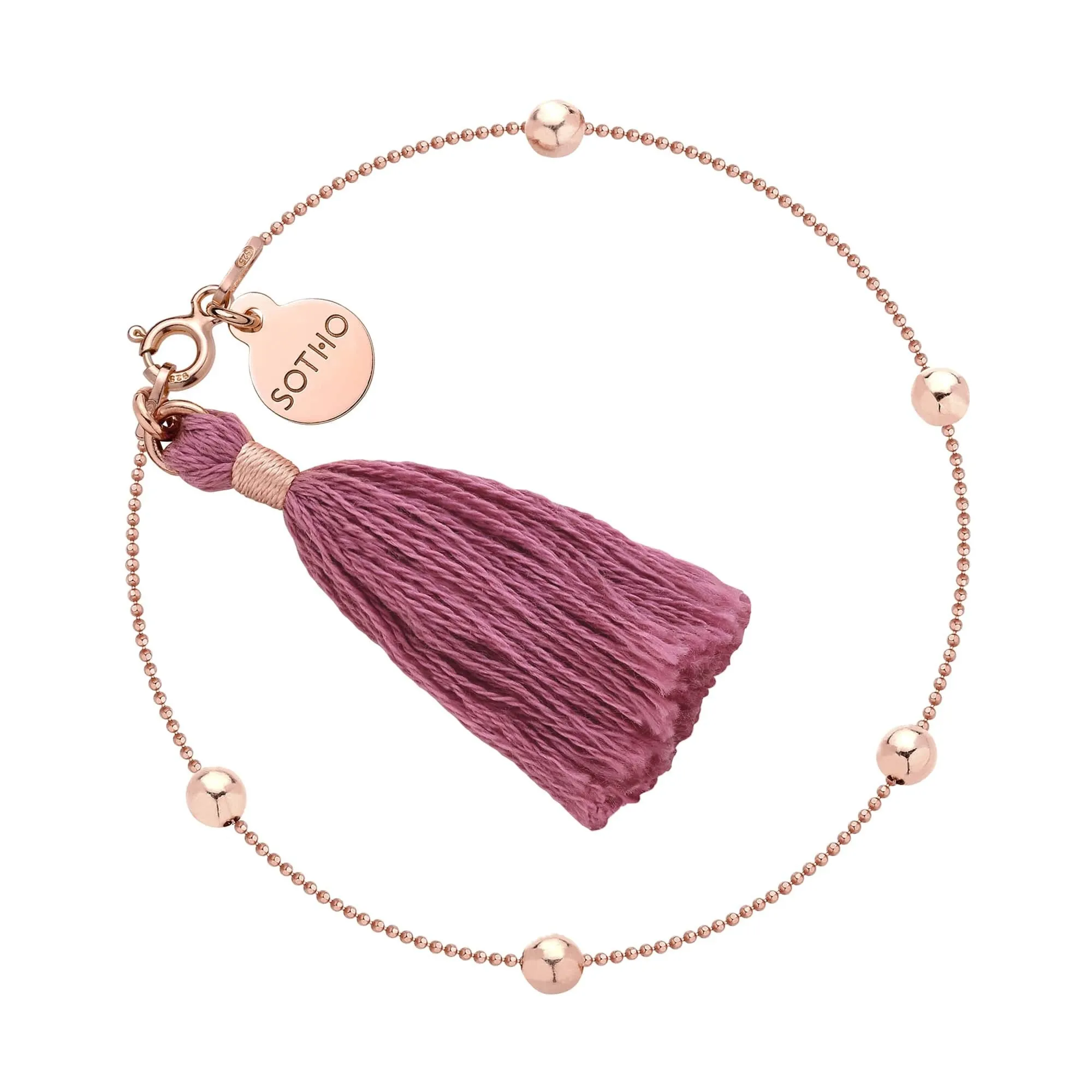 Bransoletka z różowego złota z chwostem