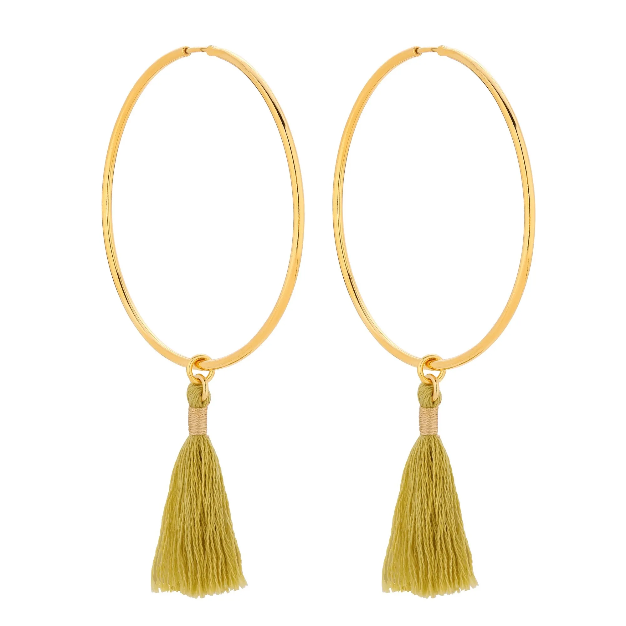 Duże złote kolczyki z chwostami