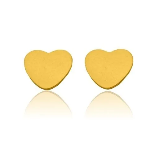 Złote kolczyki serduszka