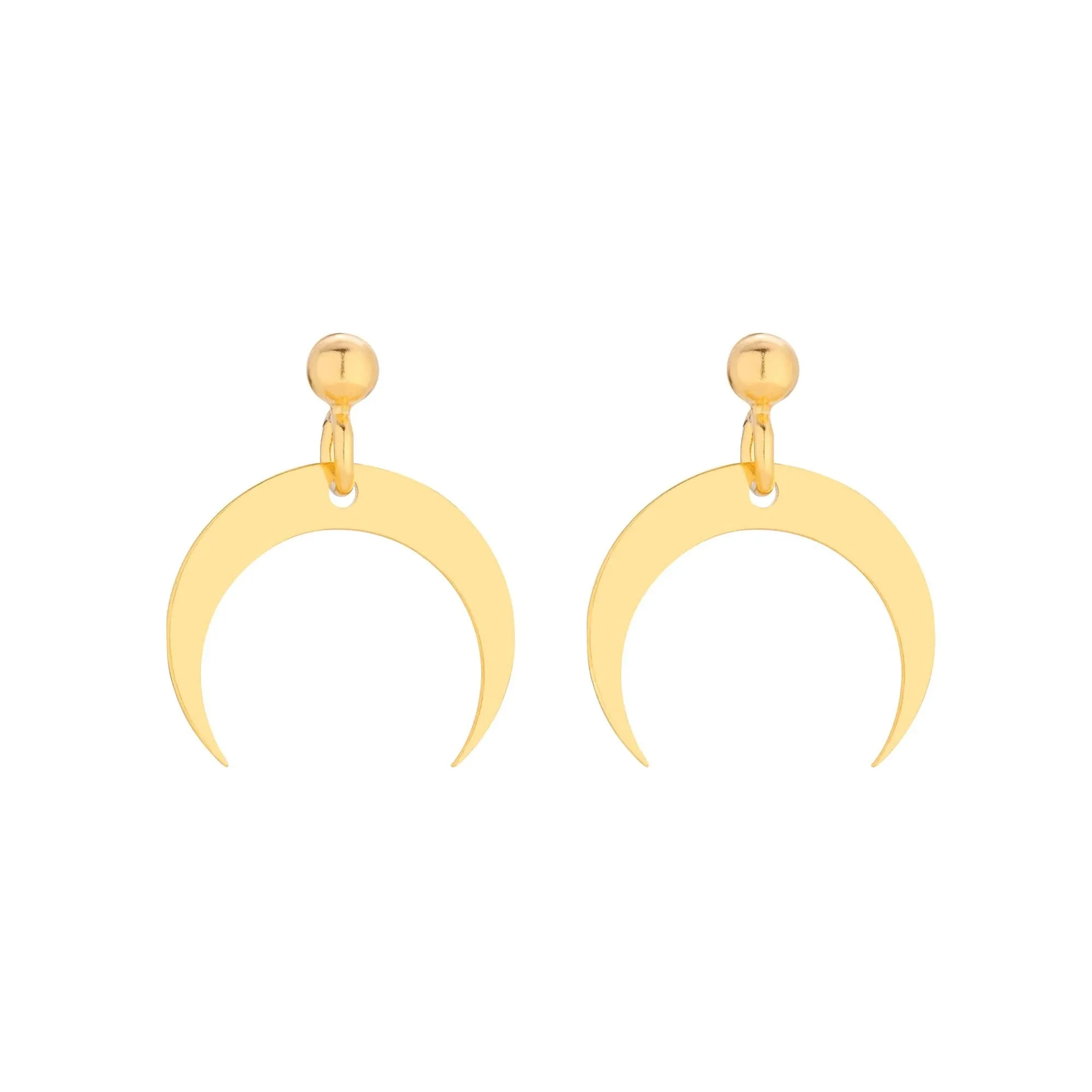 Złote kolczyki z księżycem