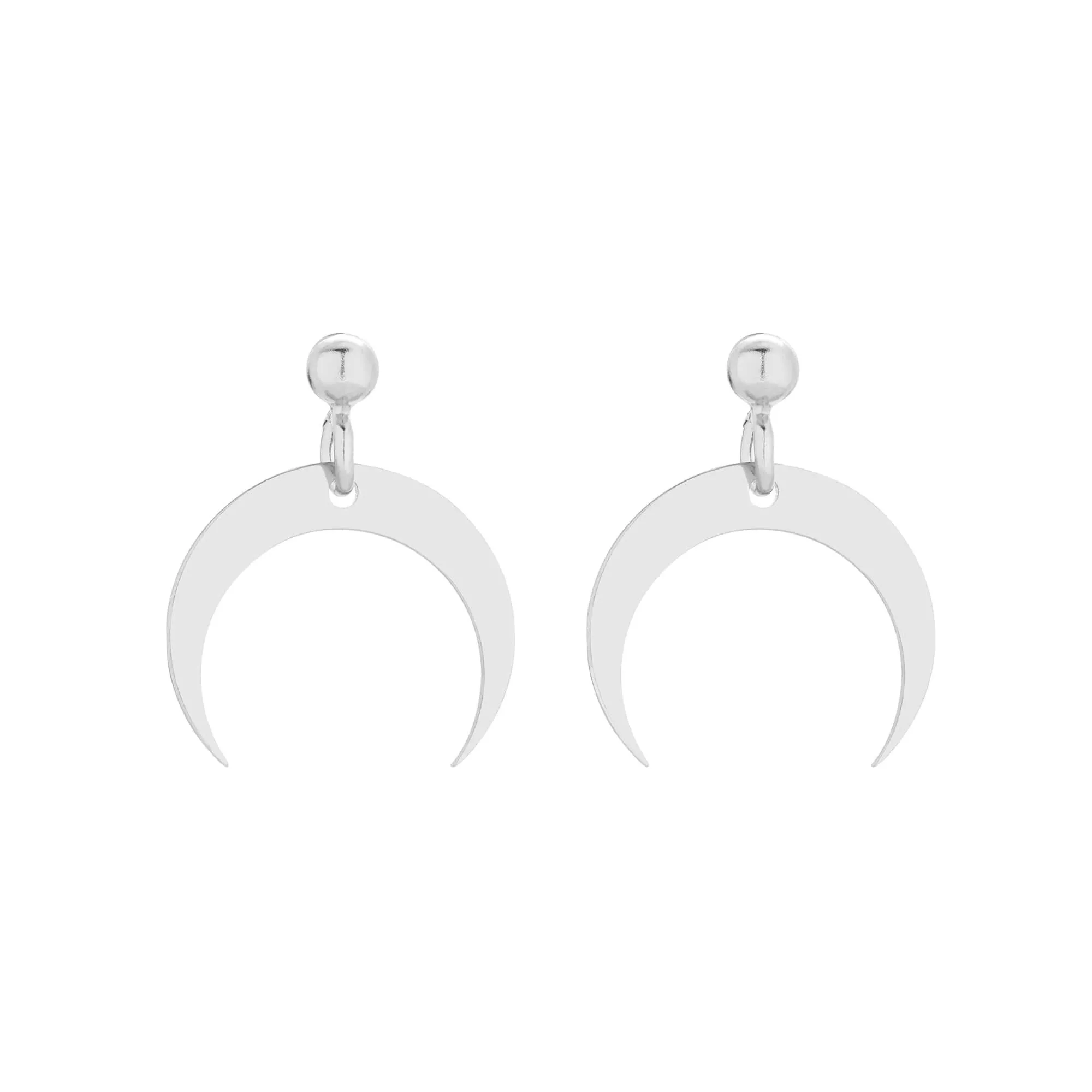 Srebrne kolczyki z księżycem