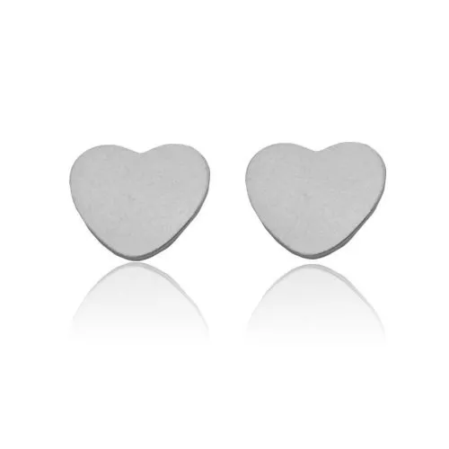 Srebrne kolczyki serduszka