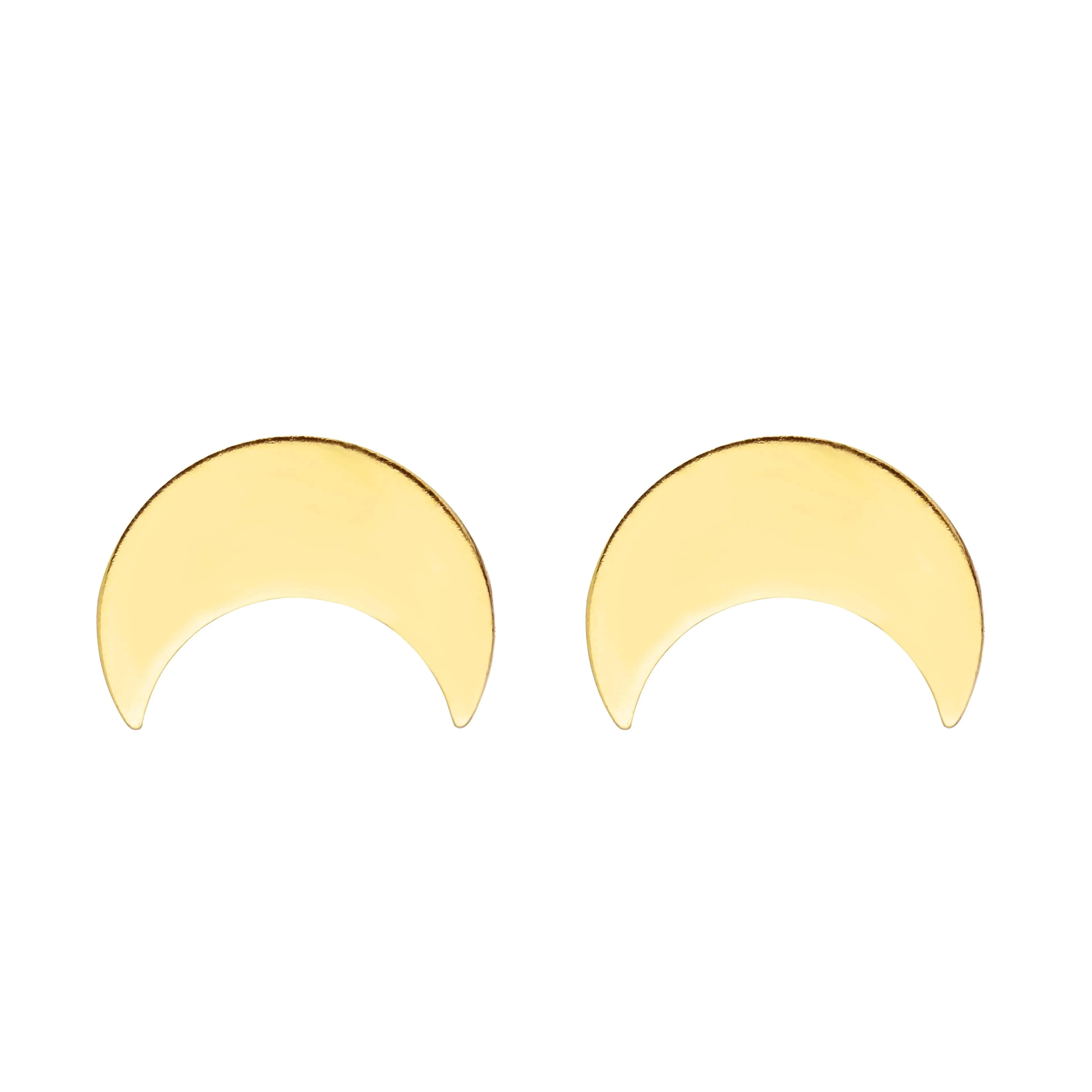 Złote kolczyki z księżycem