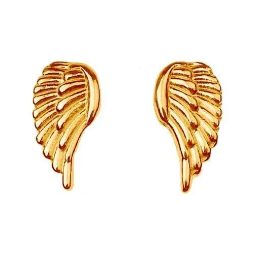 Złote kolczyki skrzydełka