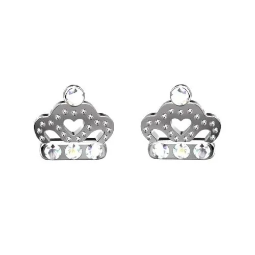 Srebrne kolczyki korony z kryształami Crystal SWAROVSKI® ELEMENTS