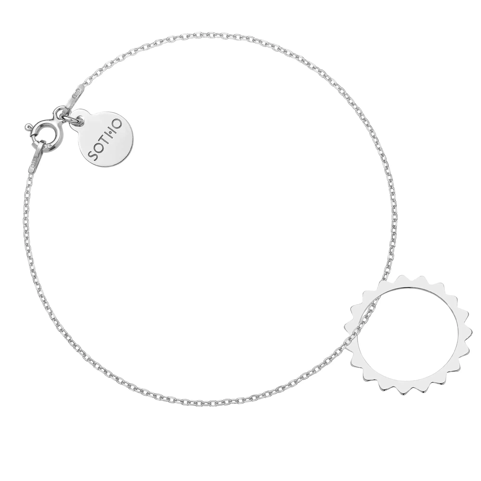 Srebrna bransoletka ze słońcem