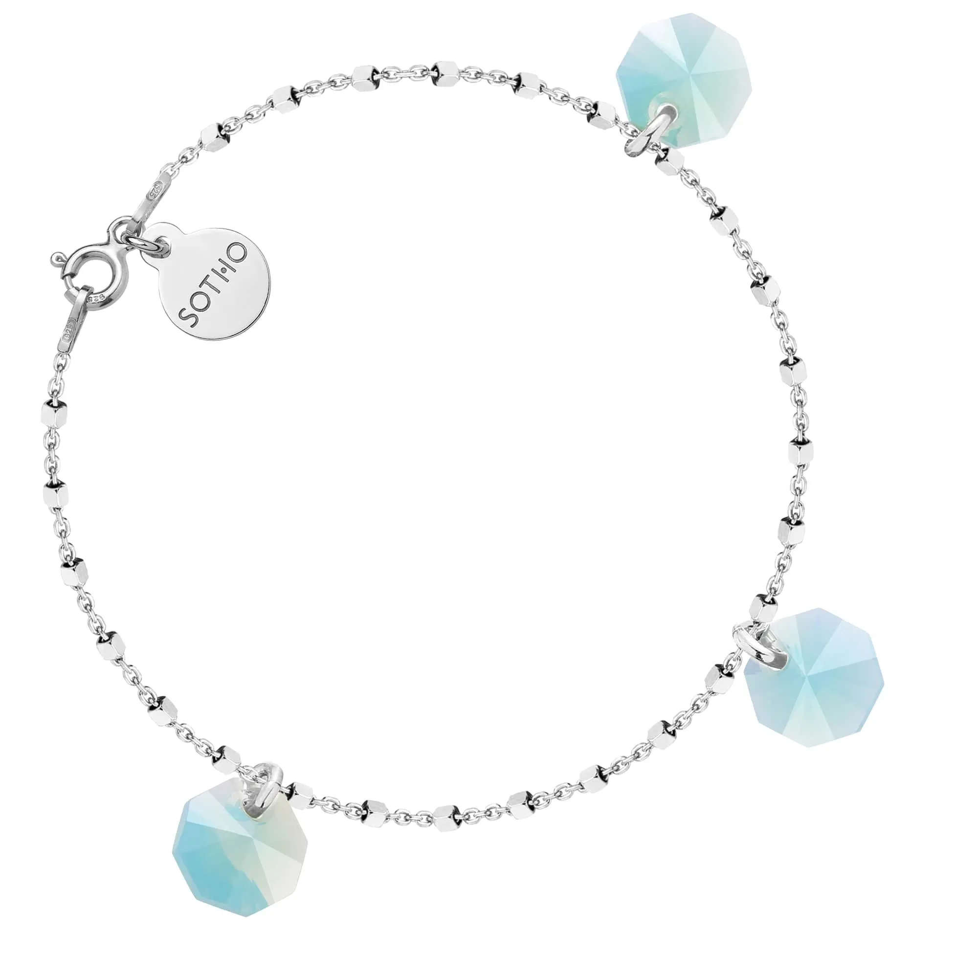 Srebrna bransoletka z kryształami SWAROVSKI® CRYSTAL