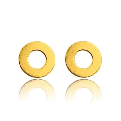 Złote kolczyki kółeczka karma