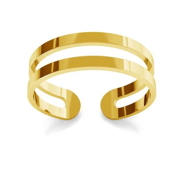 Złoty podwójny pierścionek