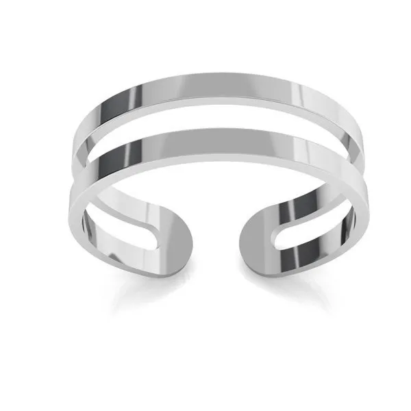 Srebrny podwójny pierścionek