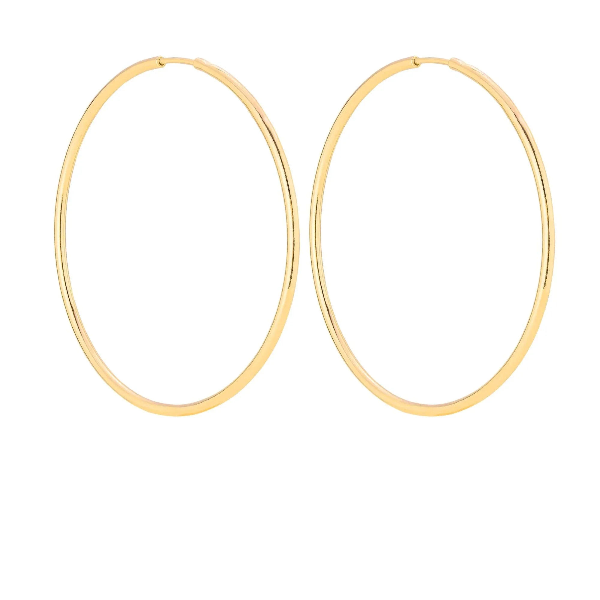 Złote kolczyki duże koła