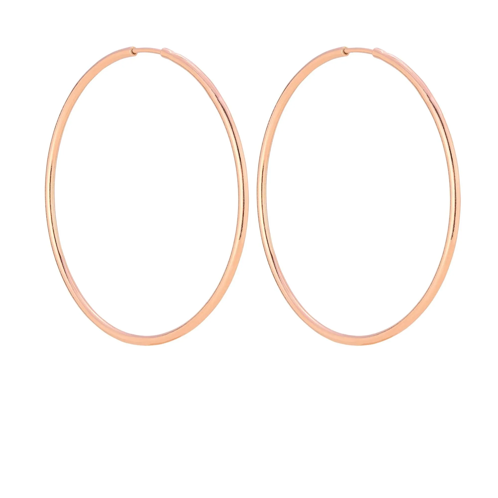 Kolczyki duże koła z różowego złota