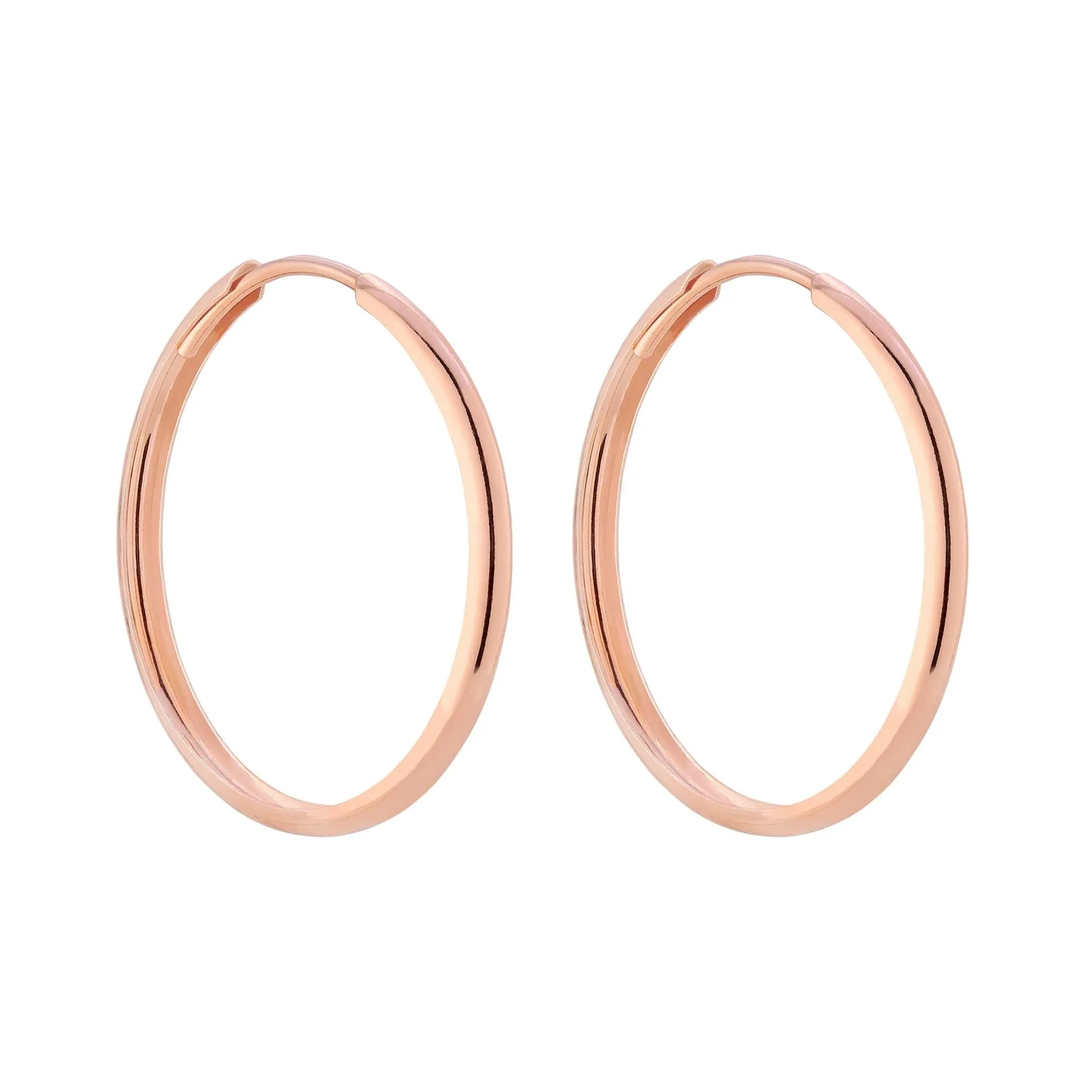 Kolczyki grube koła z różowego złota