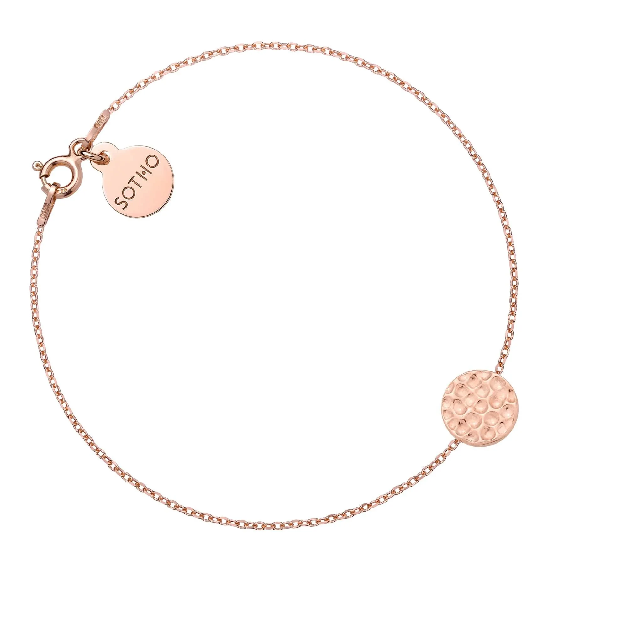 Bransoletka z chropowatym kółeczkiem z różowego złota