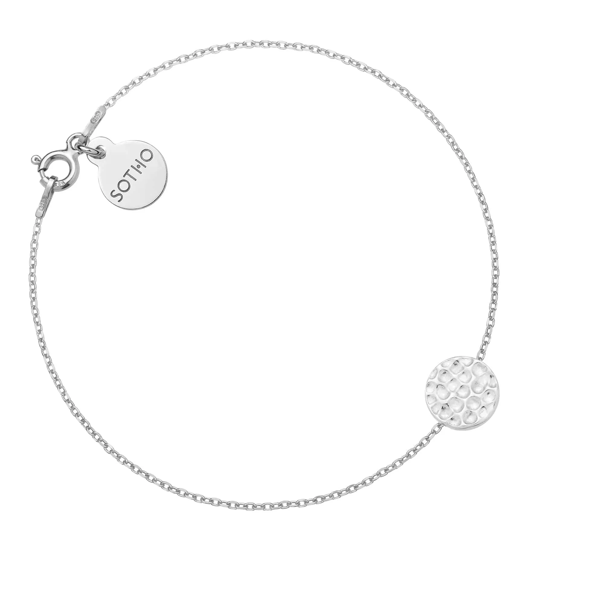 Srebrna bransoletka z chropowatym kółeczkiem