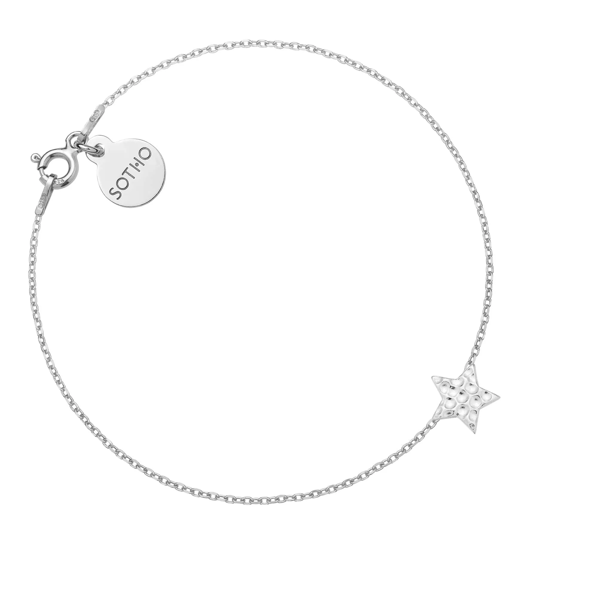 Srebrna bransoletka z chropowatą gwiazdką