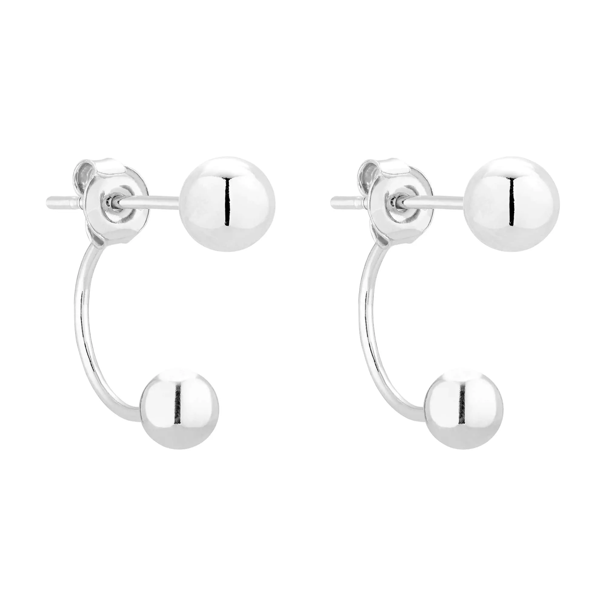 Srebrne kolczyki z kuleczką