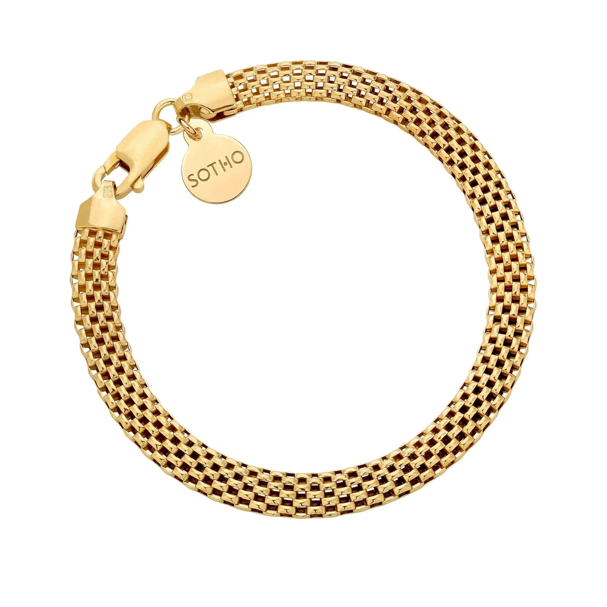 Złota gruba bransoletka tuba