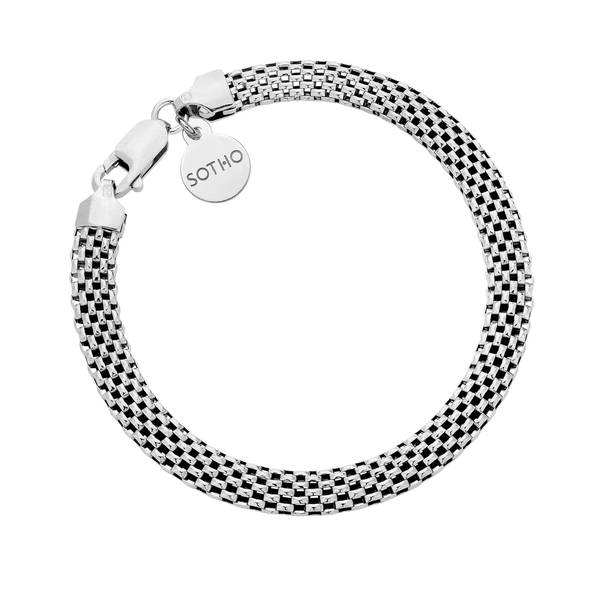 Srebrna gruba bransoletka tuba