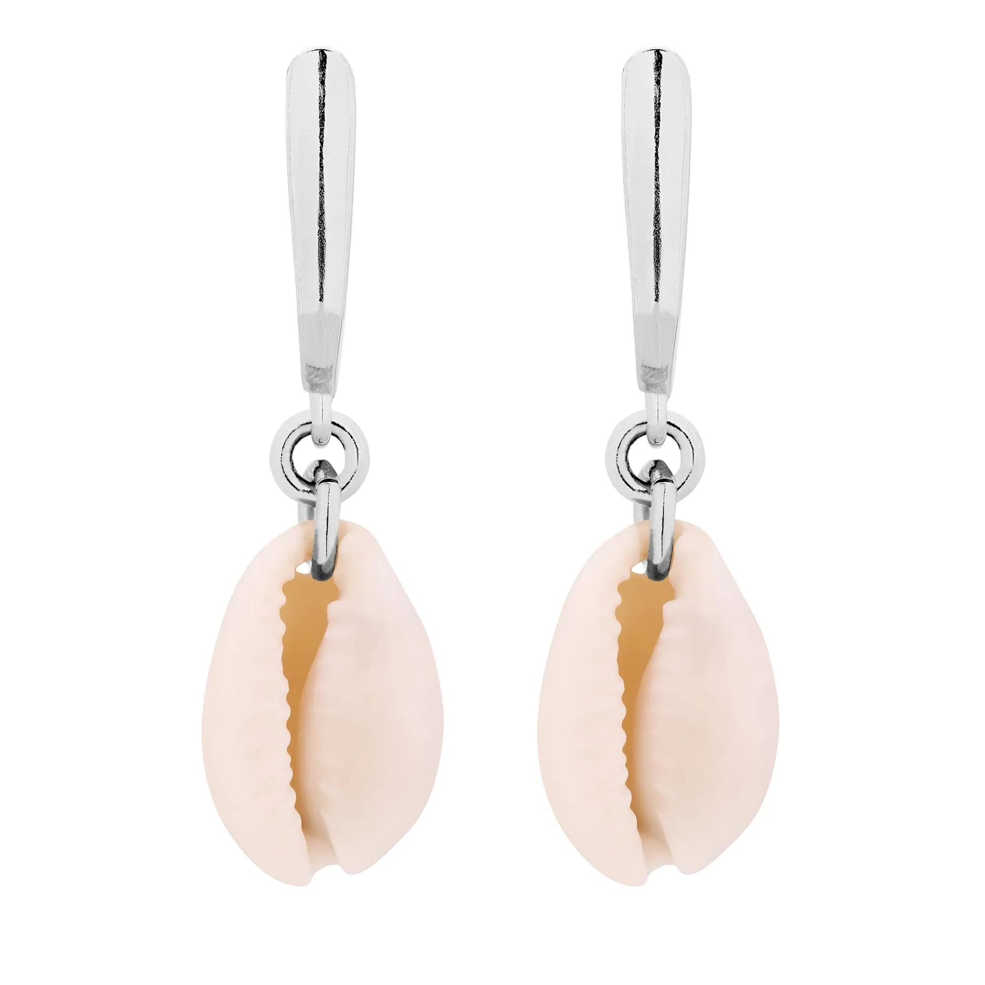 Srebrne kolczyki z muszelkami