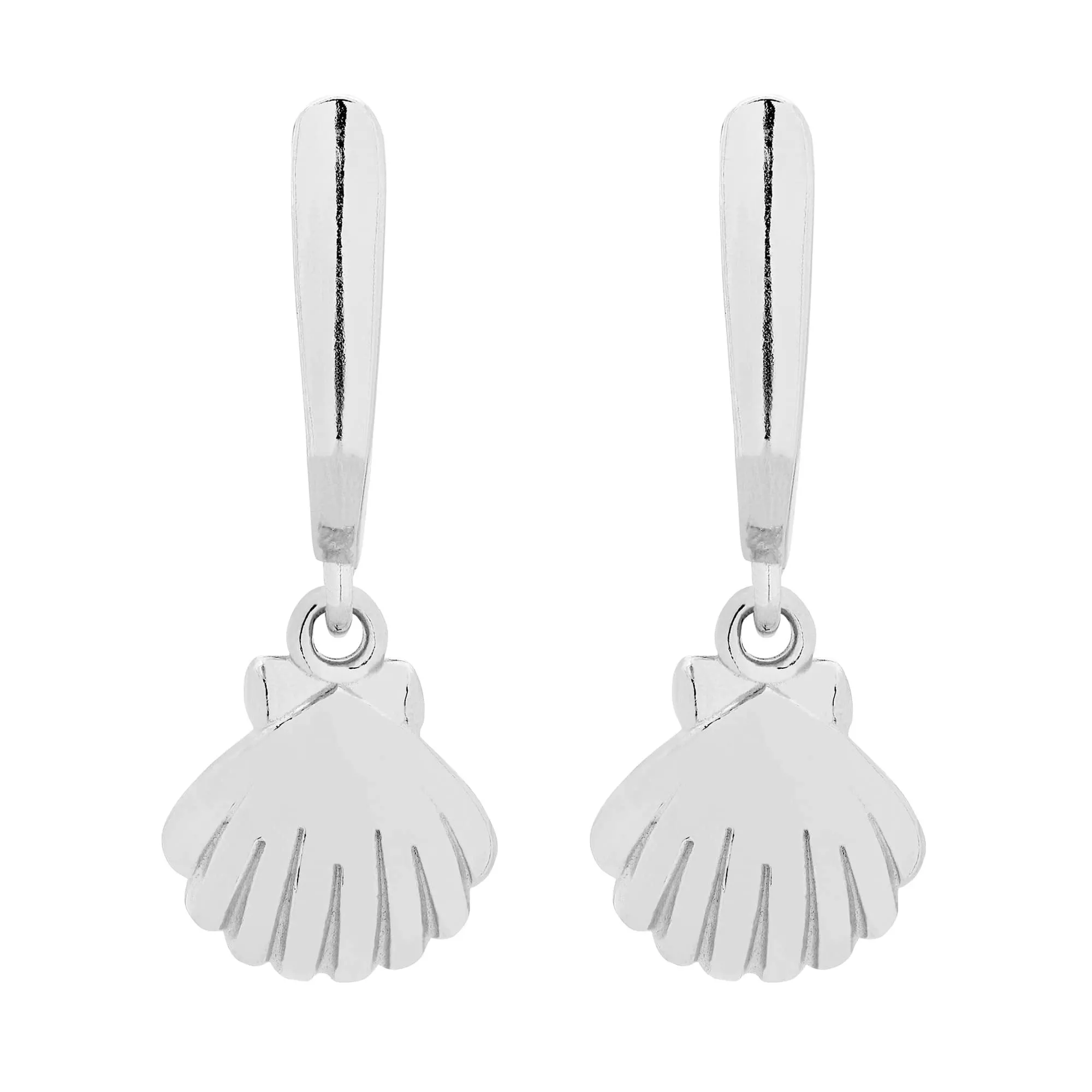 Srebrne kolczyki z muszelkami