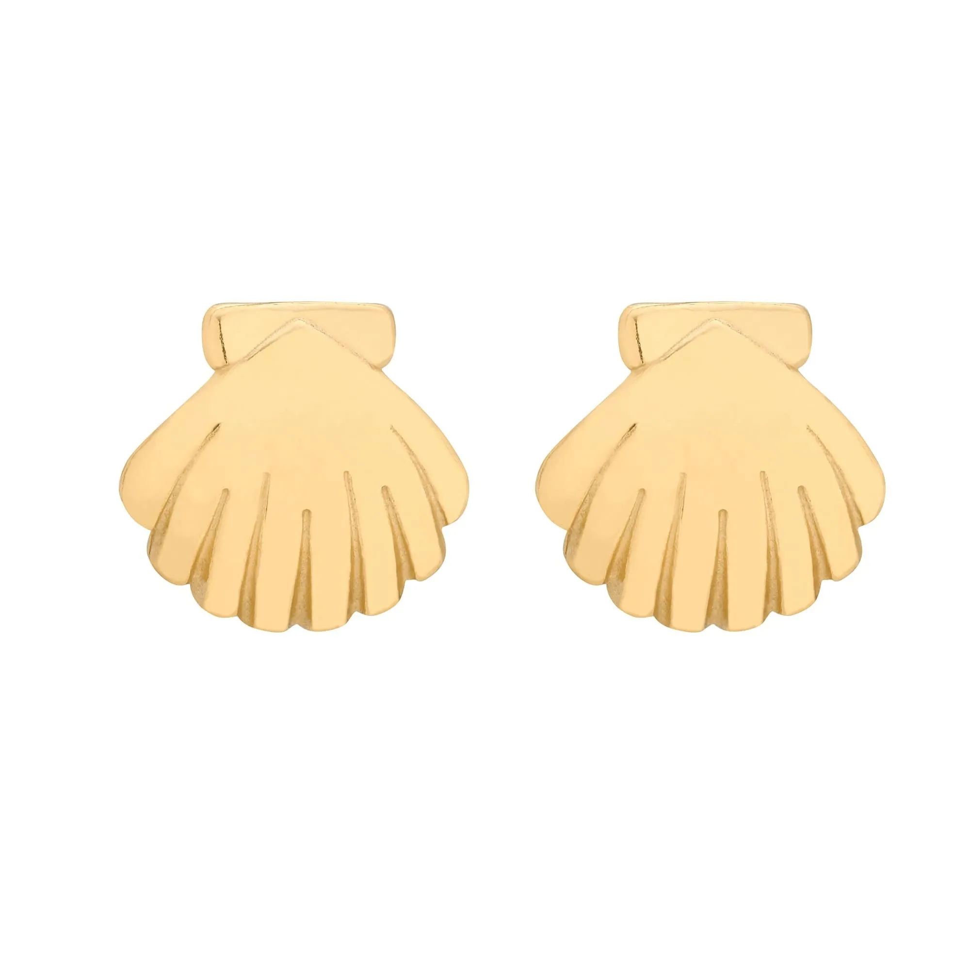 Złote kolczyki muszelki