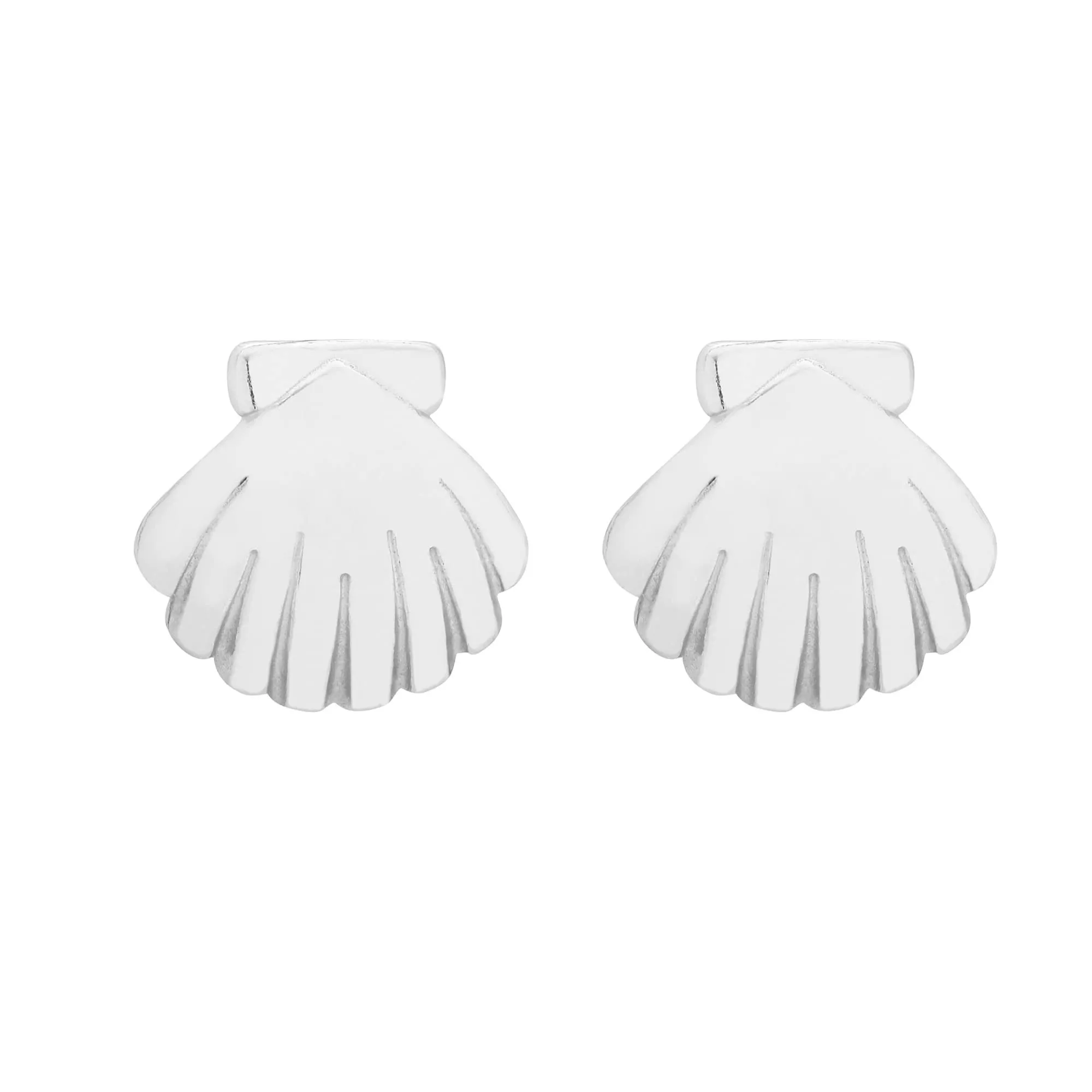 Srebrne kolczyki muszelki