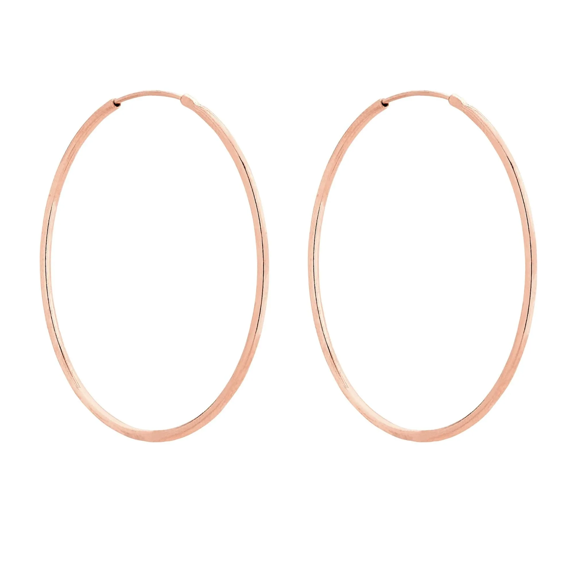 Kolczyki koła z różowego złota