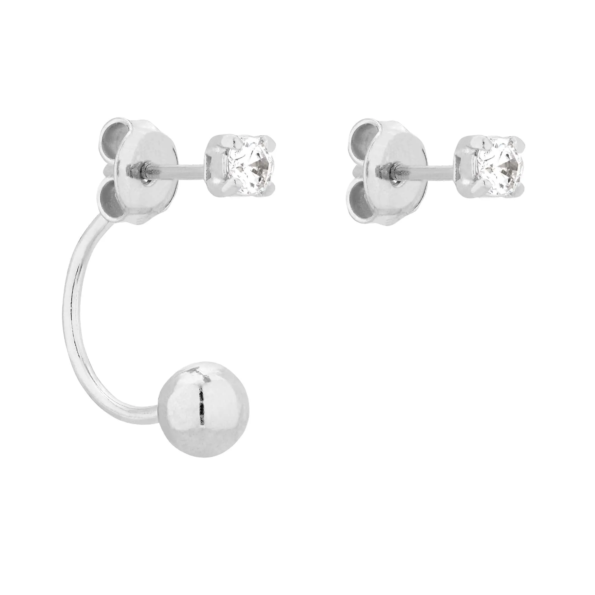 Srebrne asymetryczne kolczyki z kryształkami SWAROVSKI® CRYSTAL