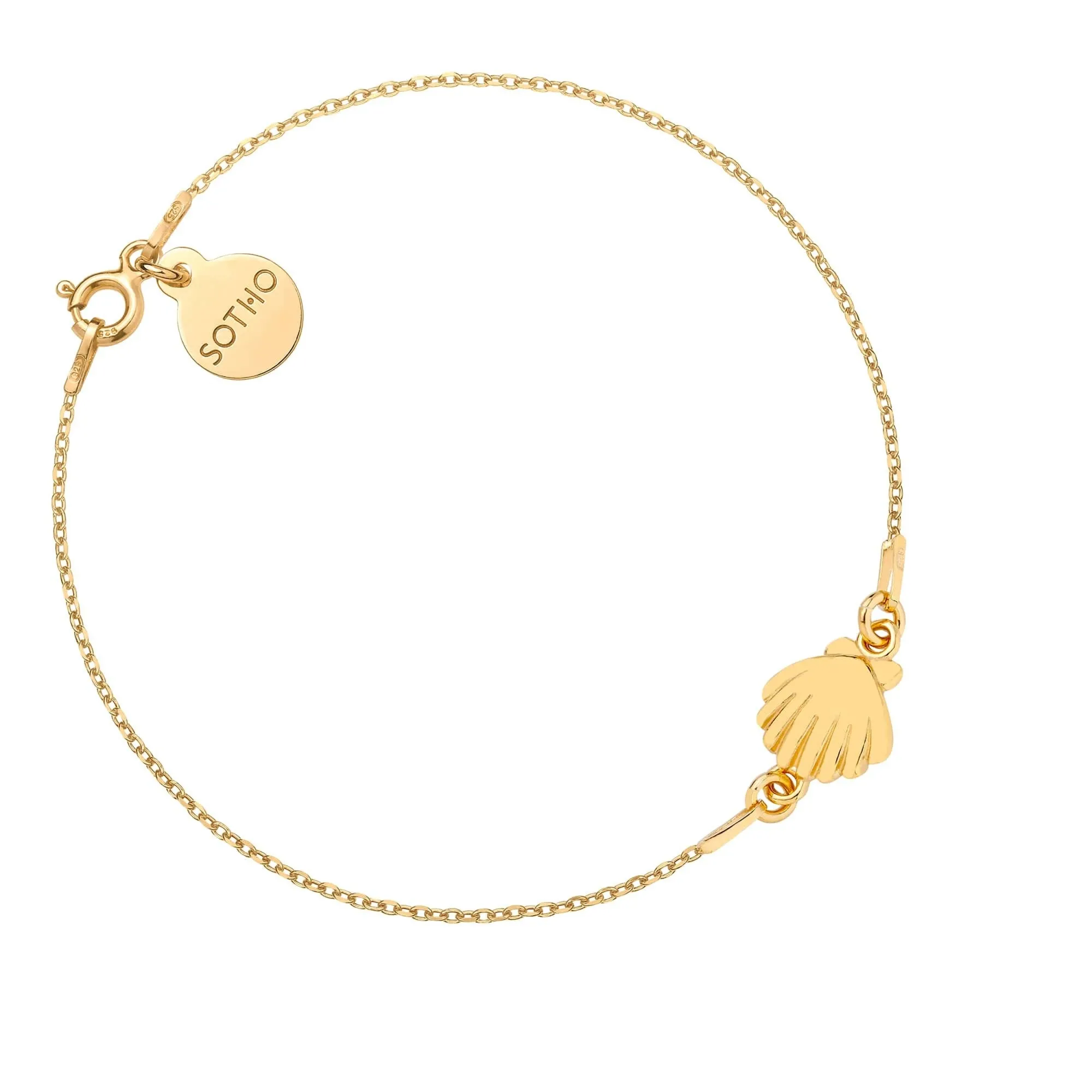 Złota bransoletka z muszelką