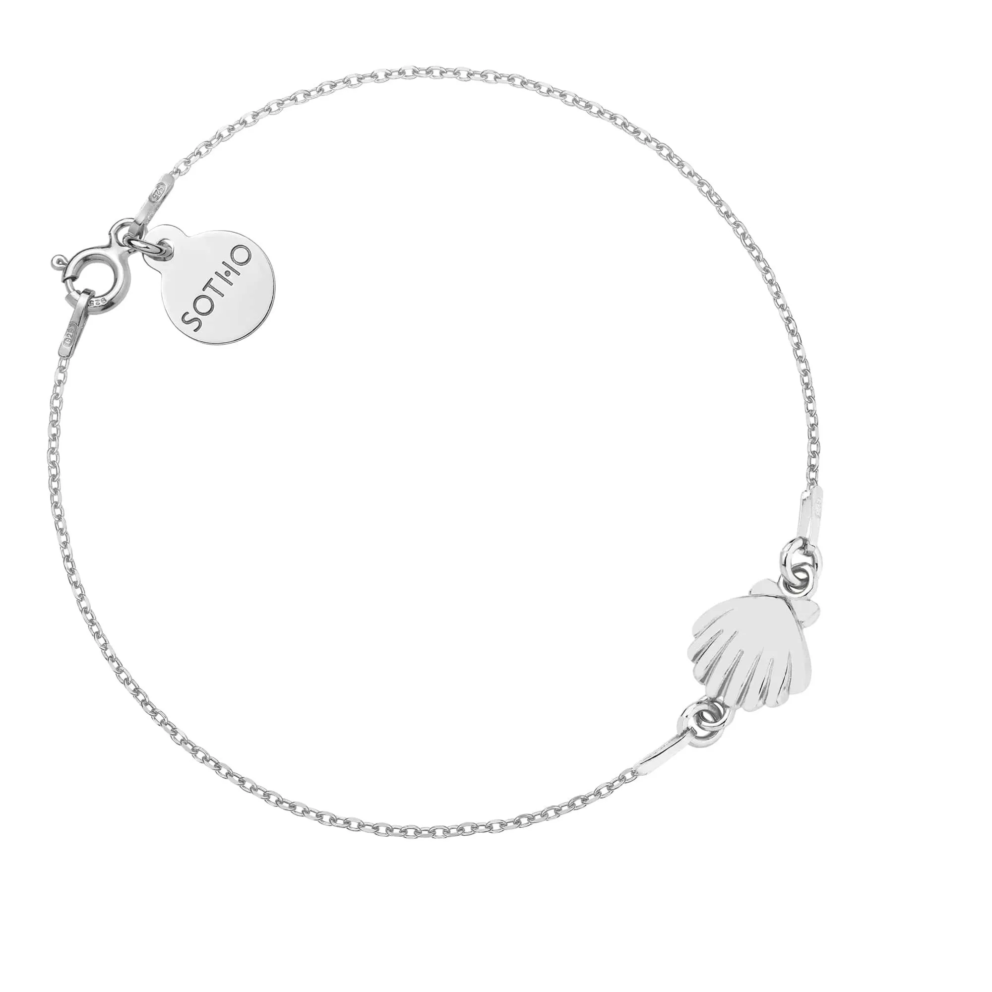 Srebrna bransoletka z muszelką