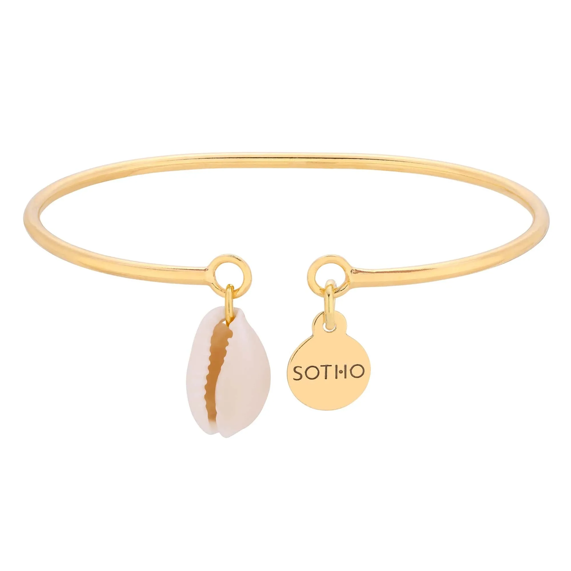 Złota bransoletka z muszelką