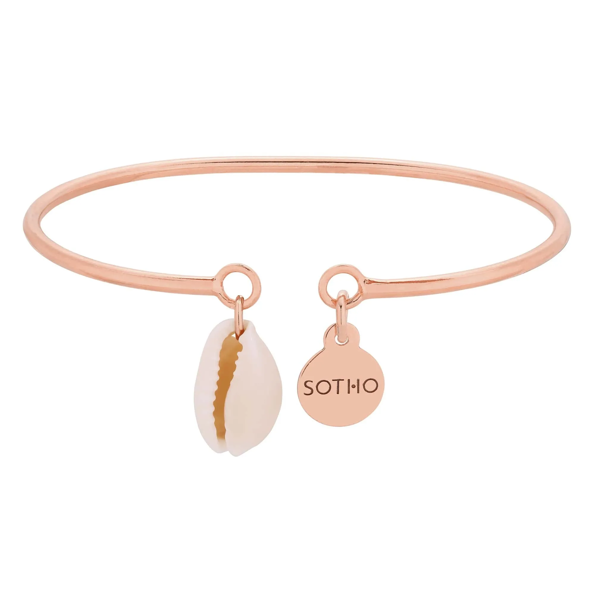 Bransoletka z muszelką z różowego złota