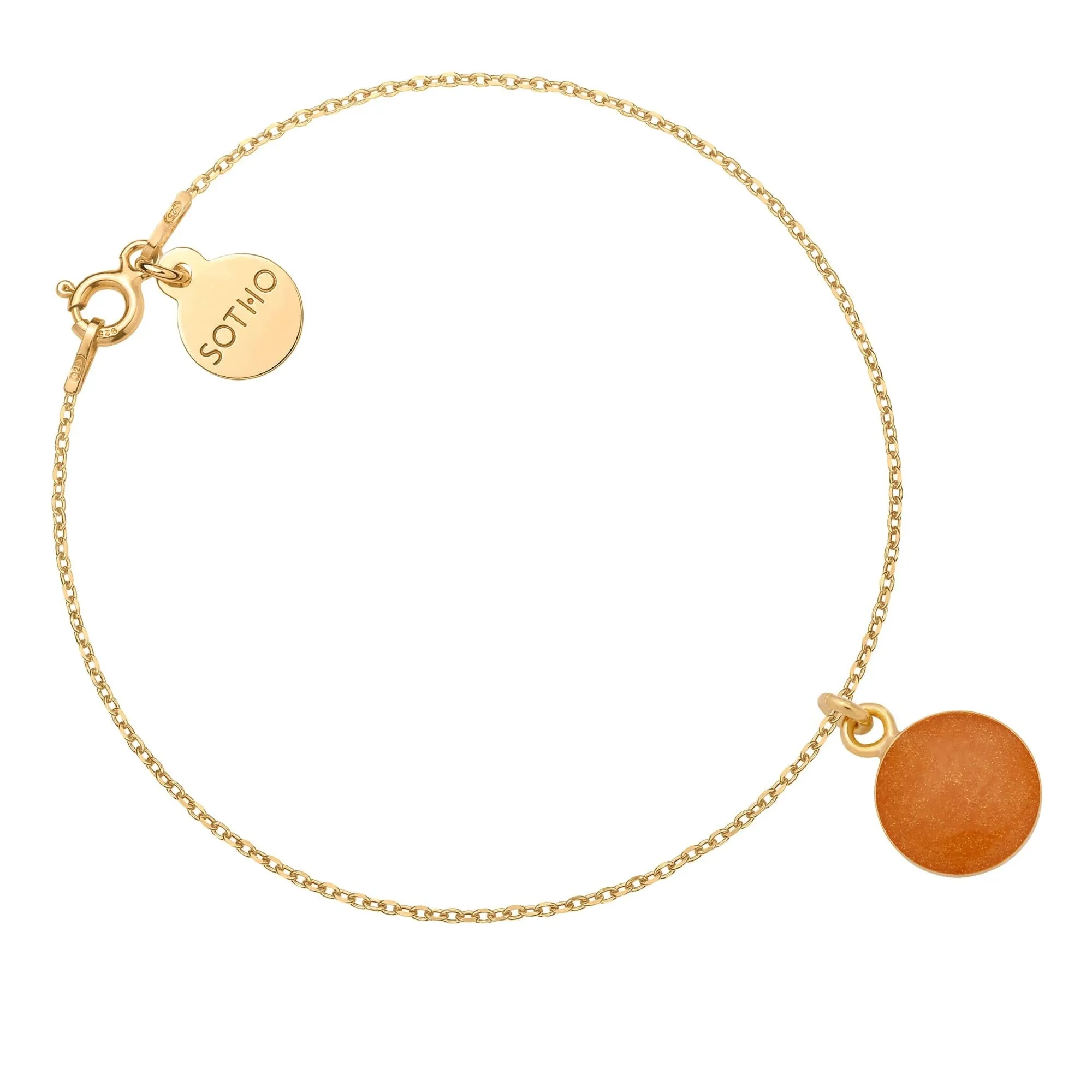 Złota bransoletka ze złotą żywicą