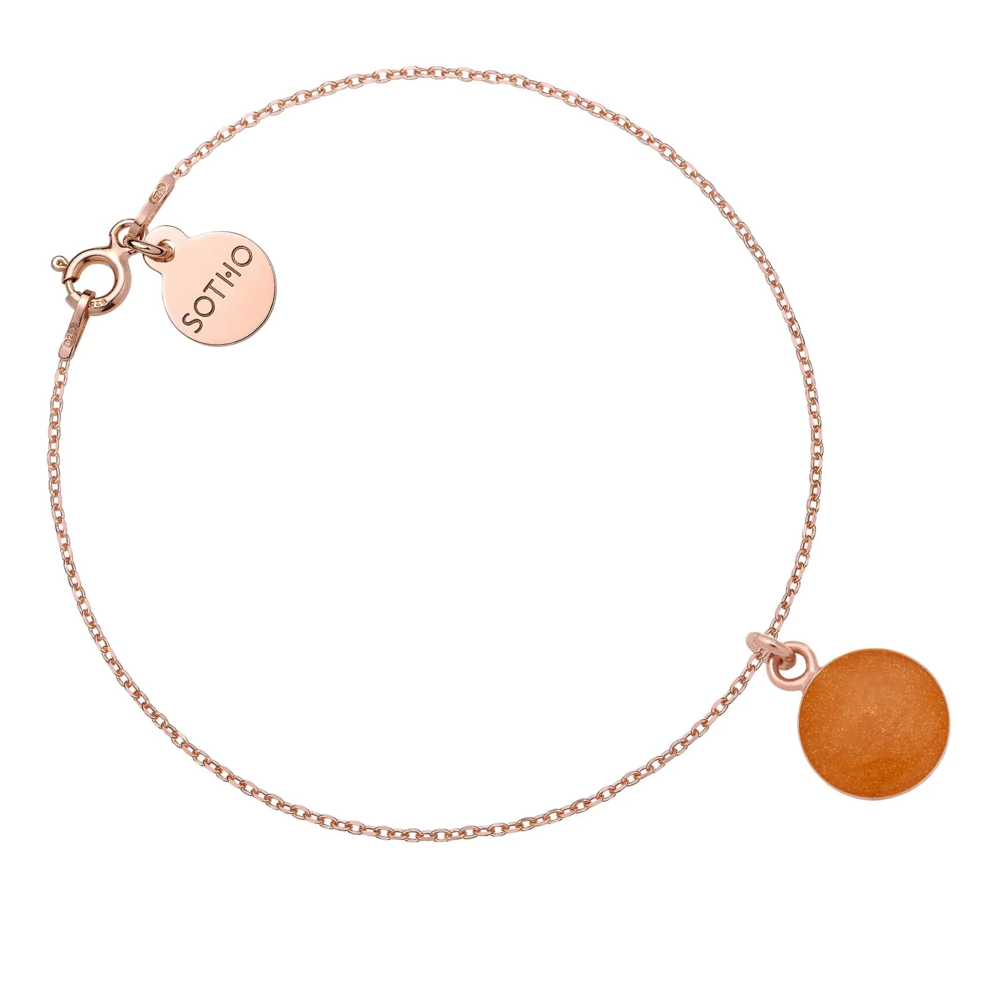 Bransoletka z różowego złota ze złotą żywicą