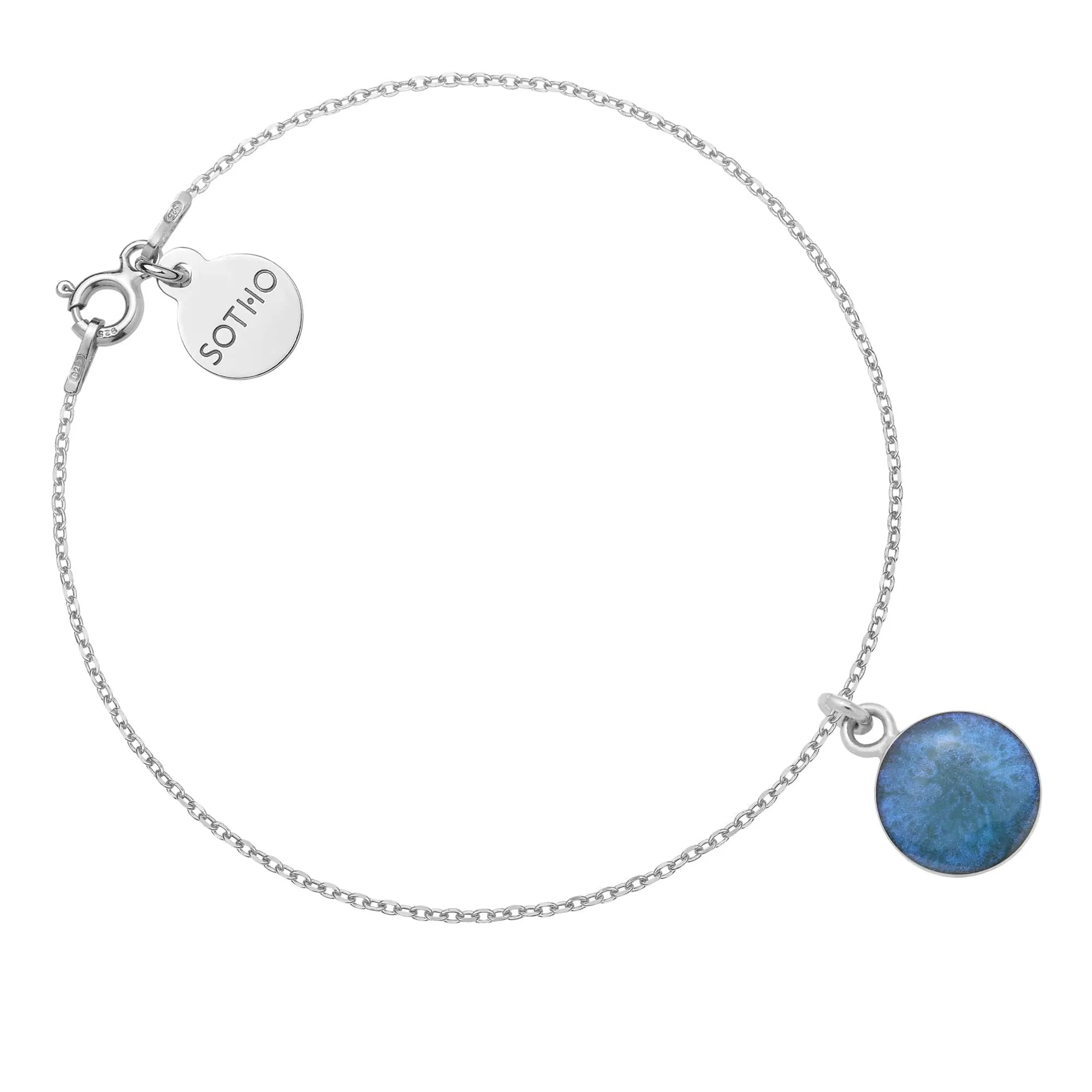 Srebrna bransoletka z turkusową żywicą