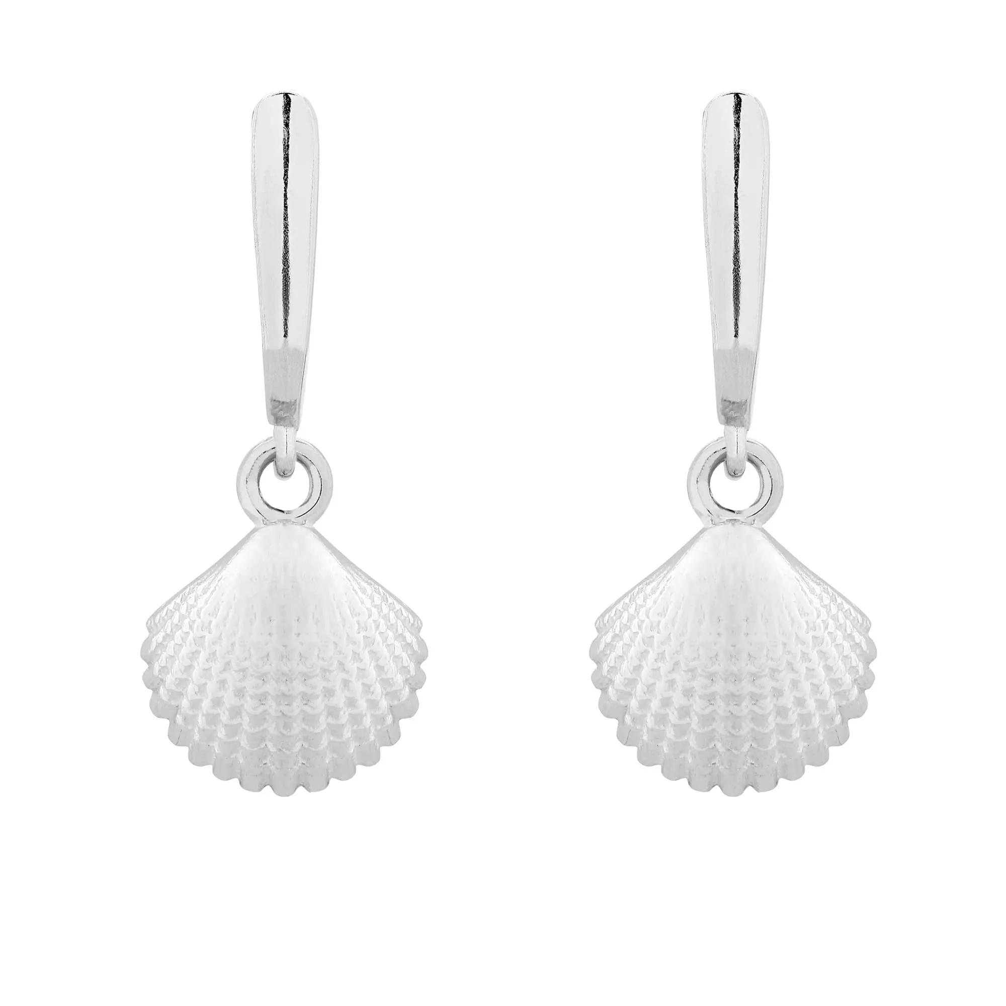 Srebrne kolczyki z muszelkami