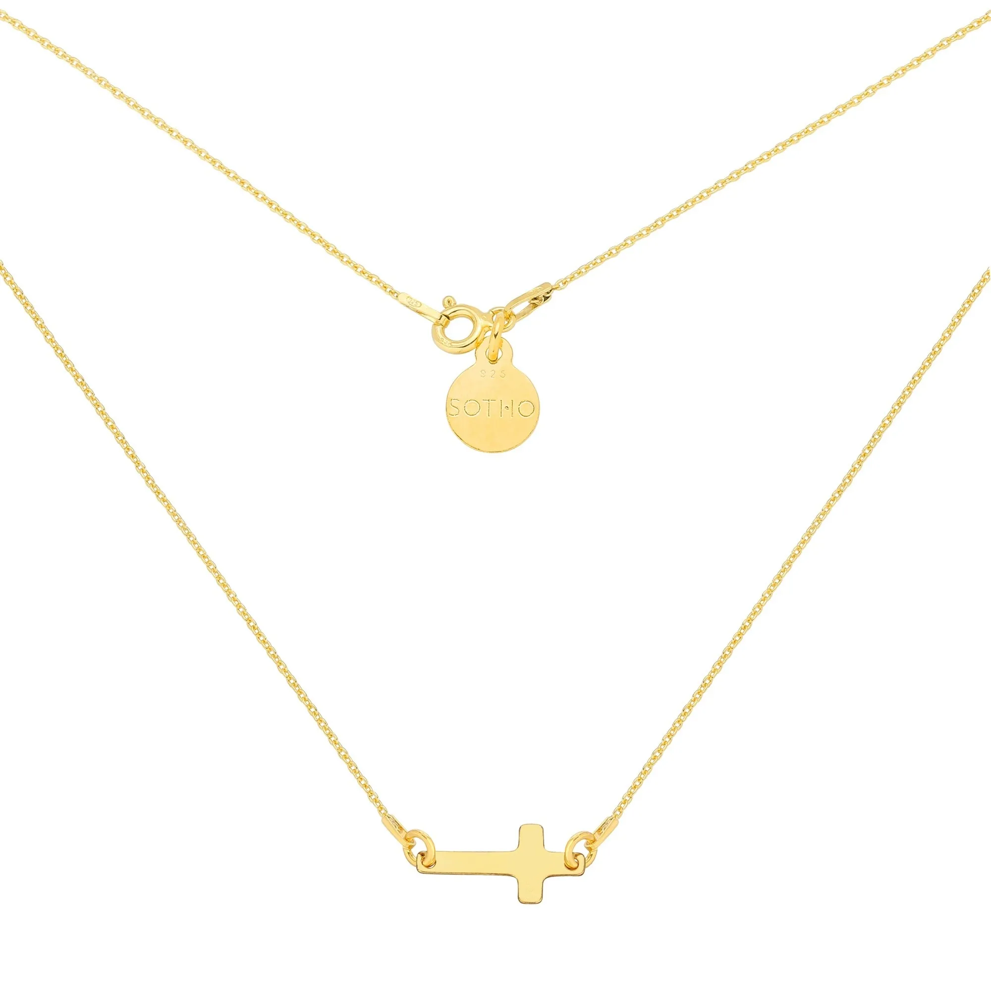 Złoty naszyjnik z malutkim krzyżykiem