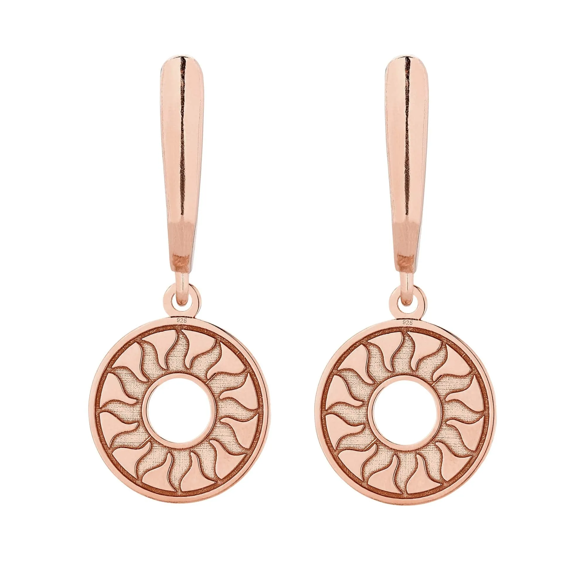 Kolczyki z różowego złota ze słoneczkami