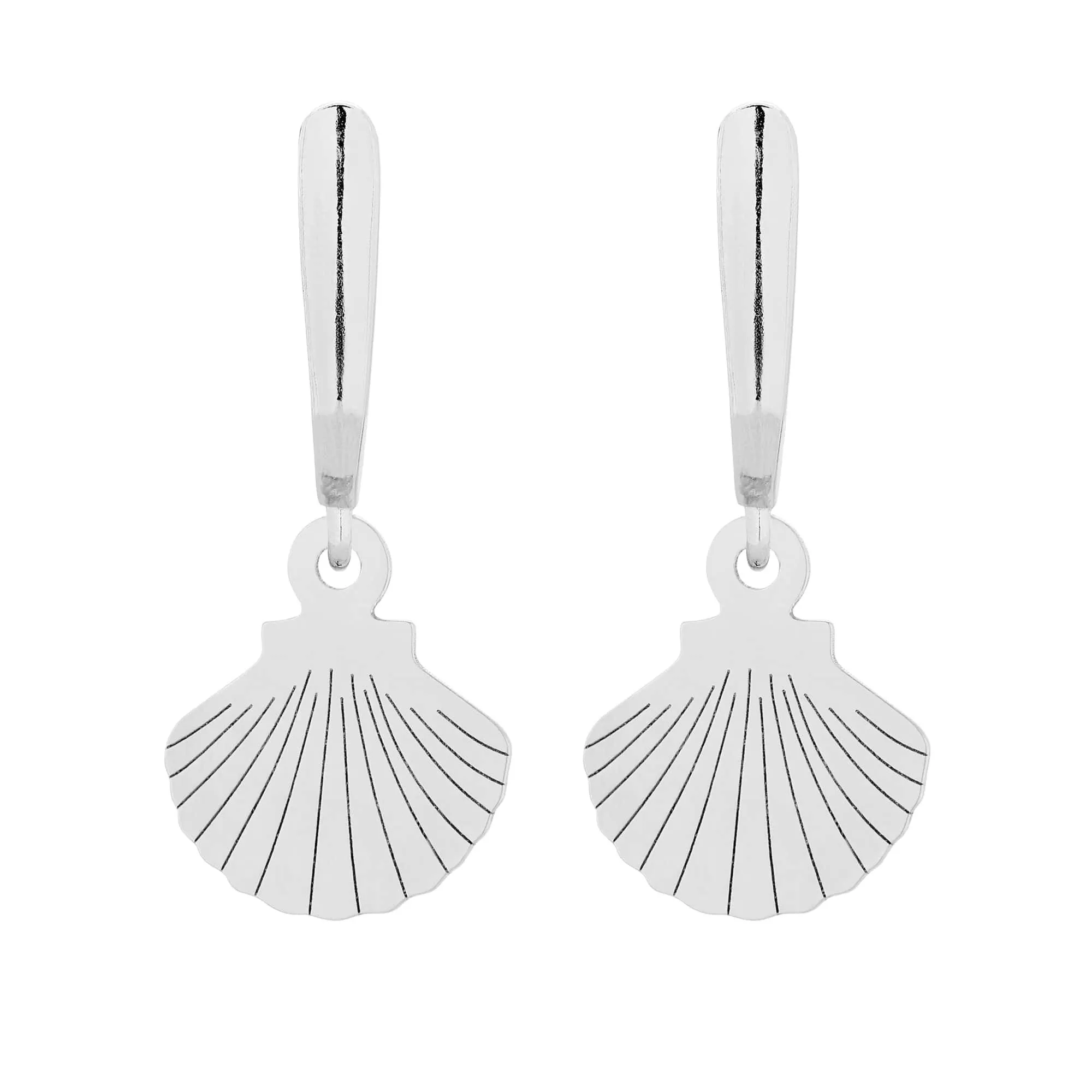 Srebrne kolczyki z muszelkami