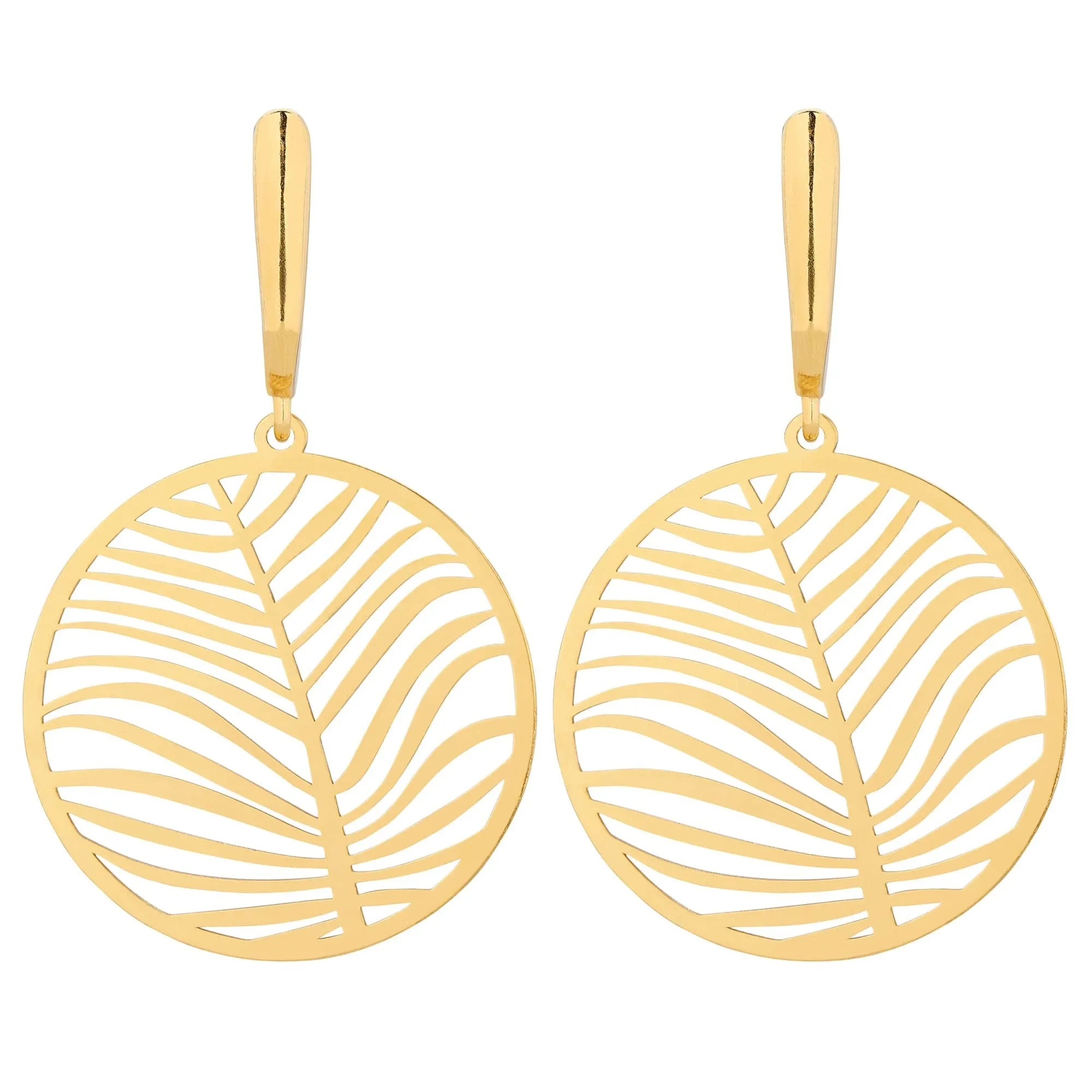 Złote kolczyki z dużą rozetą