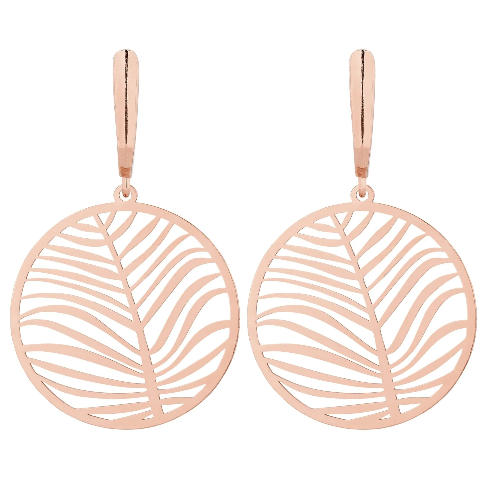 Kolczyki z różowego złota z dużą rozetą