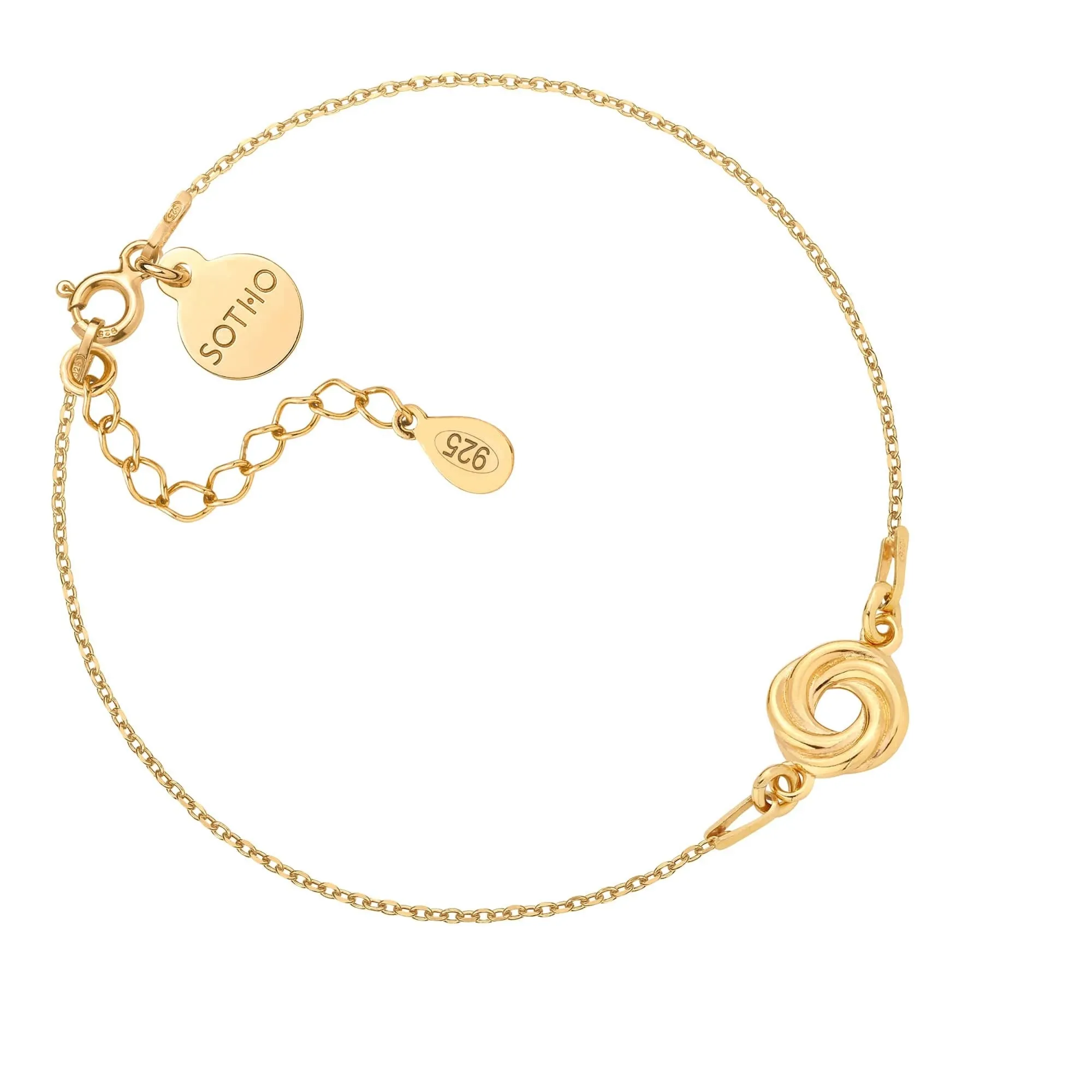 Złota bransoletka z oponką