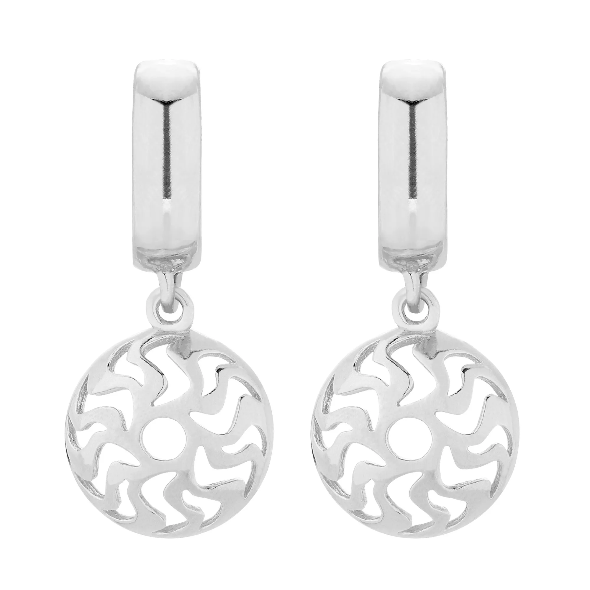 Srebrne kolczyki z medalionami