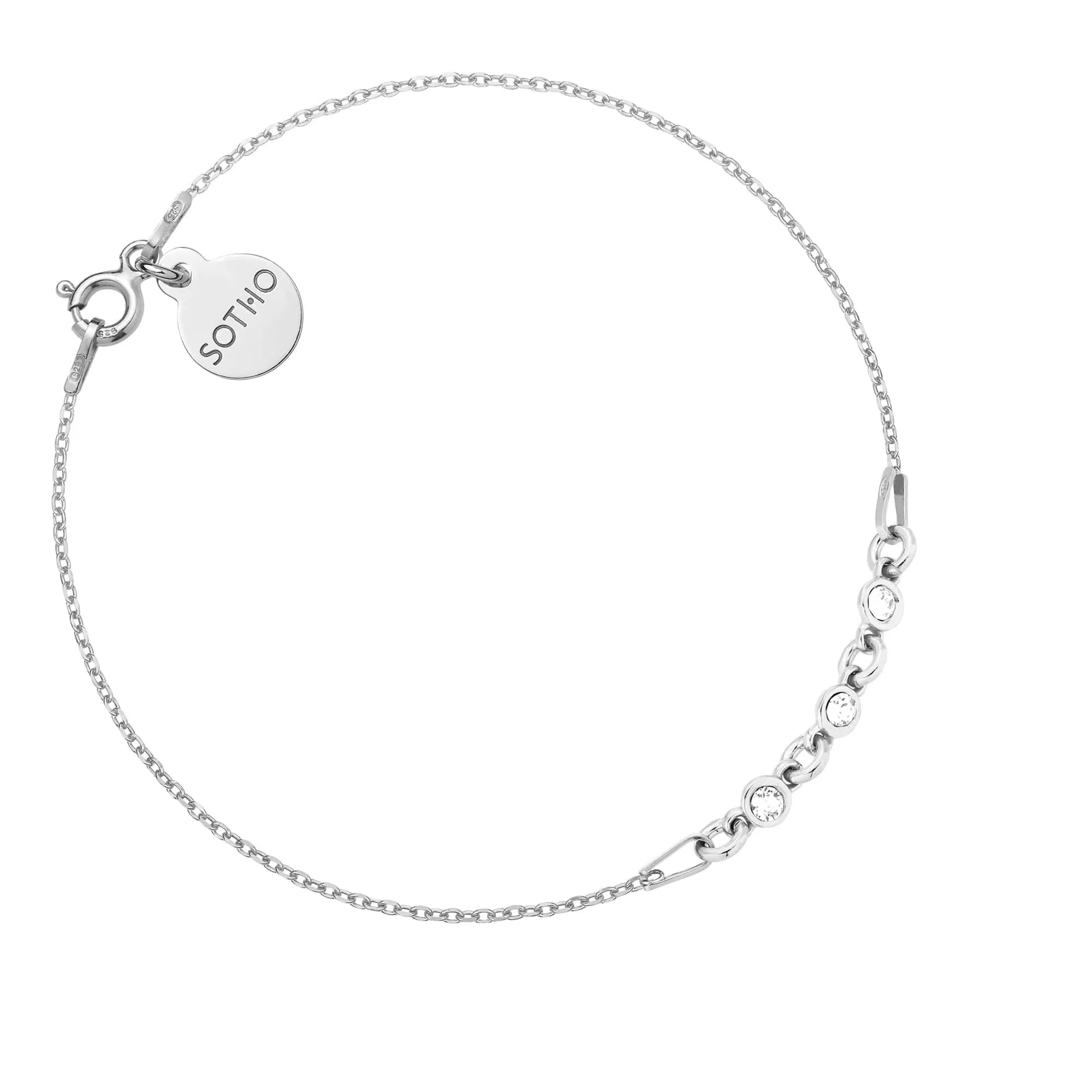 Srebrna bransoletka z kryształkami SWAROVSKI® CRYSTAL